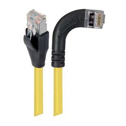 超5类屏蔽直角型跳线，右出线/直通，黄，1英尺（0.3米）的图片