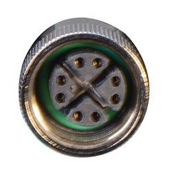 超6类M12 8针X编码SF/UTP工业级线缆，M12公头/M12母头，5米的图片