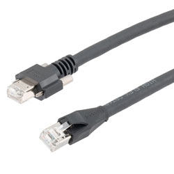 超六类双屏蔽高柔性拖链级以太网线缆， GigE / RJ45， 2M的图片