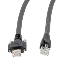 超六类双屏蔽高柔性拖链级以太网线缆， GigE / RJ45， 2M的图片