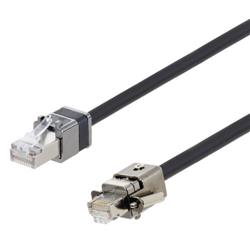 Category 7 S/FTP Die-Cast RJ45 Zero-Halogen TPU Jacket GigE Patch Cable, BLK, 1.0m的图片