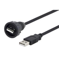 防水USB线缆组件，A型/A型，0.5米的图片