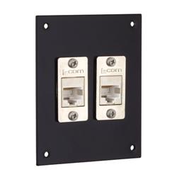 通用系列面板，带两个超5类薄型微耦合器，RJ45，屏蔽的图片