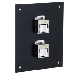 Universal Sub-Panel, 2 110 Shielded Category 6A Tool-less PoE+ Compliant Jacks的图片