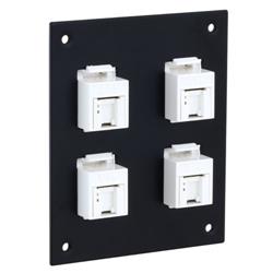 Universal Sub-Panel, 4 110 Category 5e Tool-less PoE+ Compliant Jacks的图片