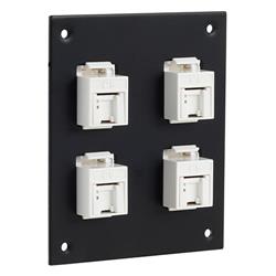 Universal Sub-Panel, 4 110 Category 6 Tool-less PoE+ Compliant Jacks的图片