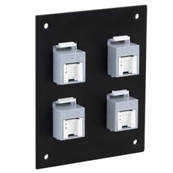 Universal Sub-Panel, 4 110 Category 6A Tool-less PoE+ Compliant Jacks的图片