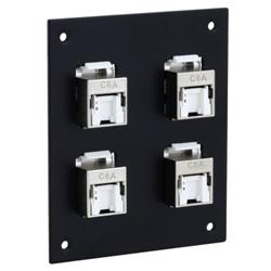 Universal Sub-Panel, 4 110 Shielded Category 6ATool-less PoE+ Compliant Jacks的图片