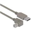 USB 2.0 线缆组件 ,   A 型公头 / 下直角 B 型公头 , 2.0m, 灰色的图片