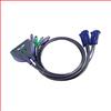 Aten线缆连体式双端口KVM切换器，USB，带音频接口的图片