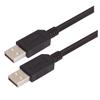 USB 2.0 线缆组件, 低烟无卤 , A 型公头 / A型公头, 0.5m, 黑色的图片