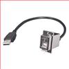 USB B型耦合器线缆，穿壁式B母头/自锁型A公头，24英寸（0.6米）的图片