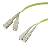 OM5 50/125 多模光纤光缆，双 SC/双 SC，1.0m，带 OFNR Zipcord 护套的图片