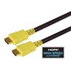 带以太网功能高速HDMI 线缆，公头/公头，黄，模塑成型，0.5米的图片
