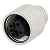 M12 4 Position D-code Mold Connector, Female, Shielded的图片
