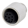 M12 8 Position A-code Mold Connector, Female, Shielded的图片