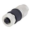 M12 5针A编码现场端接母头连接器，20~22AWG的图片