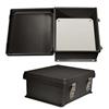 12×10×5英寸（30.5×25.4×12.7厘米）UL®认证工业级防风雨NEMA接线盒，黑色，带空白非金属安装板的图片