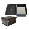 18×16×8英寸（45.7×40.6×20.3厘米）UL®认证NEMA-4X级防风雨接线盒，黑，带空白非金属安装板的图片