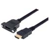 具有以太网功能的高速HDMI 线缆，公头/面板安装母头，1.0m的图片