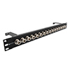 1.75" (1U) Panel, 16 N-type 50 Ohm Couplers installed with cable management brackets included的图片