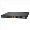 托管式交换机，16个10/100/1000Base-T PoE++端口，4个千兆级TP/SFP Combo端口的图片