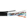 Category 6 Shielded PE Outdoor Aerial Messenger Fig8 23 AWG 4-Pair Solid, 1,000ft, Black的图片