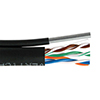 Cat5e, Outdoor Aerial Messenger Figure 8, PE Jacket, 4 Pr. Solid 24 AWG, 1,000ft, Black的图片