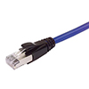 Plenum Rated Shielded Category 6a Cable, RJ45 / RJ45, 23AWG Solid, Blue, 3.0ft的图片