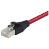 超5类屏蔽EIA568标准跳线，RJ45/RJ45，红，7英尺（2.1米）的图片