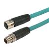 超6类M12 8针X编码SF/UTP工业级线缆，M12公头/M12母头，3米的图片