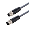 M12 8 Position A-code Industrial Outdoor Assembly, PVC Jacket, M/M, Gray, 1.0M的图片