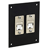 Universal Sub-Panel, 2 Shielded Category 6A Tool-less PoE+ Compliant Jacks的图片