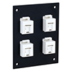 Universal Sub-Panel, 4 110 Category 5e Tool-less PoE+ Compliant Jacks的图片