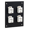 Universal Sub-Panel, 4 110 Category 6 Tool-less PoE+ Compliant Jacks的图片