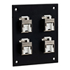 Universal Sub-Panel, 4 110 Shielded Category 5e Tool-less PoE+ Compliant Jacks的图片