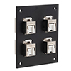 Universal Sub-Panel, 4 110 Shielded Category 6 Tool-less PoE+ Compliant Jacks的图片
